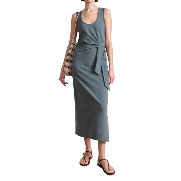 NEW APIECE APART uri twist dress in thyme - Picture 1 of 5